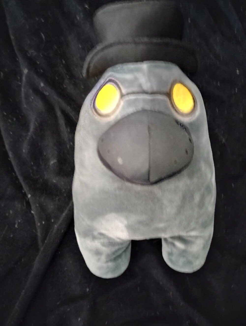 Gray Plush Creature with Yellow Eyes - Kids Stuffed Animal